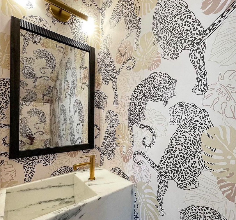 Leopard, Stunning Art Deco Inspired Wallpaper • Milton & King AUS